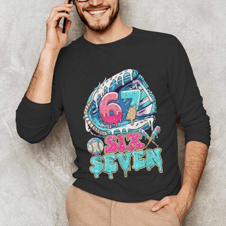 Six Seven 67 Ice Cream Drip Baseball For Boy Kids Youth Unisex Long Sleeve T-Shirt Six Seven 67 Ice Cream Drip Baseball For Boy Kids Youth Unisex Long Sleeve T-Shirt