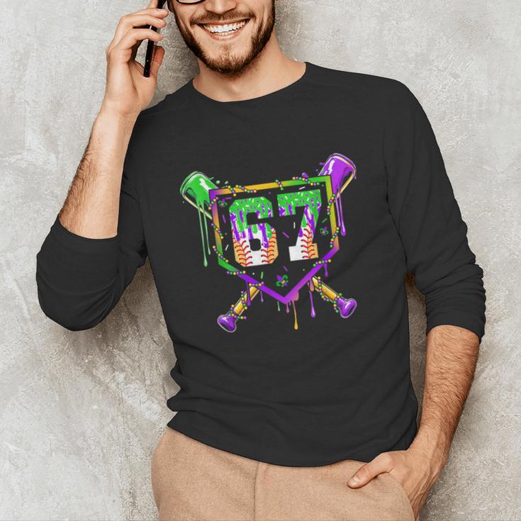 Six Seven Mardi Gras Baseball Sports Party Unisex Long Sleeve T-Shirt Six Seven Mardi Gras Baseball Sports Party Unisex Long Sleeve T-Shirt