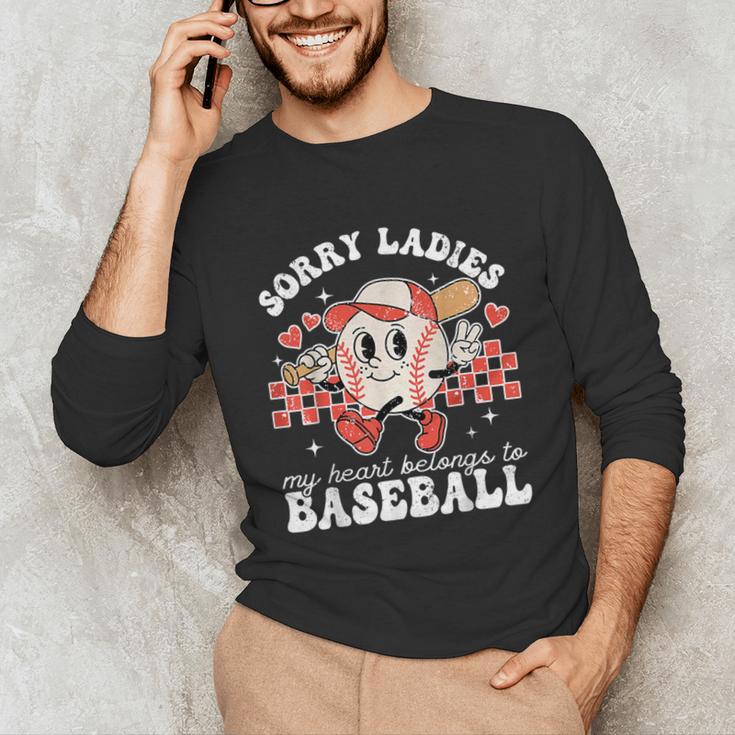 Sorry Ladies My Heart Belongs To Baseball Boy Kids Unisex Long Sleeve T-Shirt