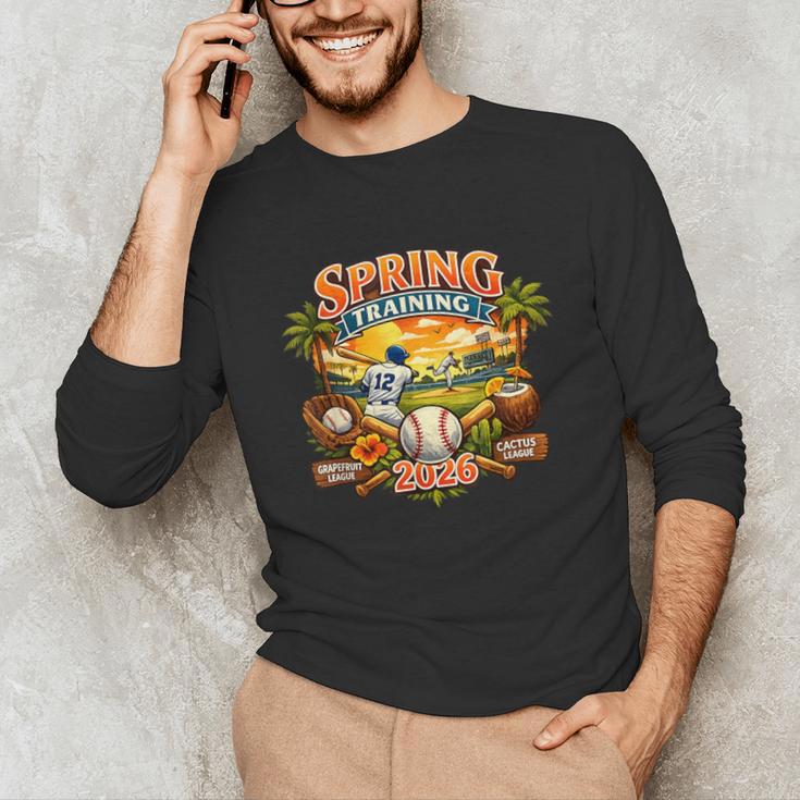 Spring Training 2026 Baseball Vintage Sunset Unisex Long Sleeve T-Shirt