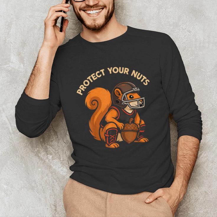 Squirell Baseball Catcher Player Joke Tee Protect Your Nuts Unisex Long Sleeve T-Shirt Squirell Baseball Catcher Player Joke Tee Protect Your Nuts Unisex Long Sleeve T-Shirt