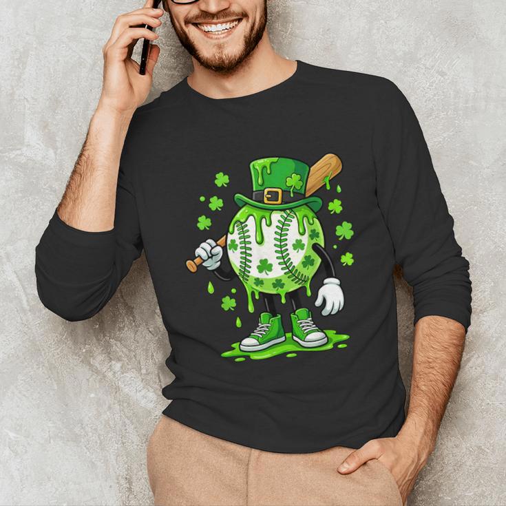 St Patricks Day Shamrock Baseball Drip Icecream Irish Boys Unisex Long Sleeve T-Shirt St Patricks Day Shamrock Baseball Drip Icecream Irish Boys Unisex Long Sleeve T-Shirt