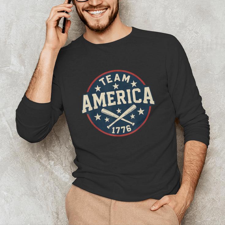 Team America 1776 4th Of July Patriotic Baseball Unisex Long Sleeve T-Shirt Team America 1776 4th Of July Patriotic Baseball Unisex Long Sleeve T-Shirt