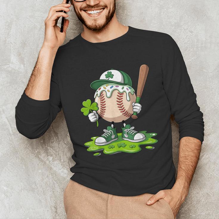 Toddler Baseball Drip Ice Cream Boys Kids St Patricks Day Unisex Long Sleeve T-Shirt Toddler Baseball Drip Ice Cream Boys Kids St Patricks Day Unisex Long Sleeve T-Shirt