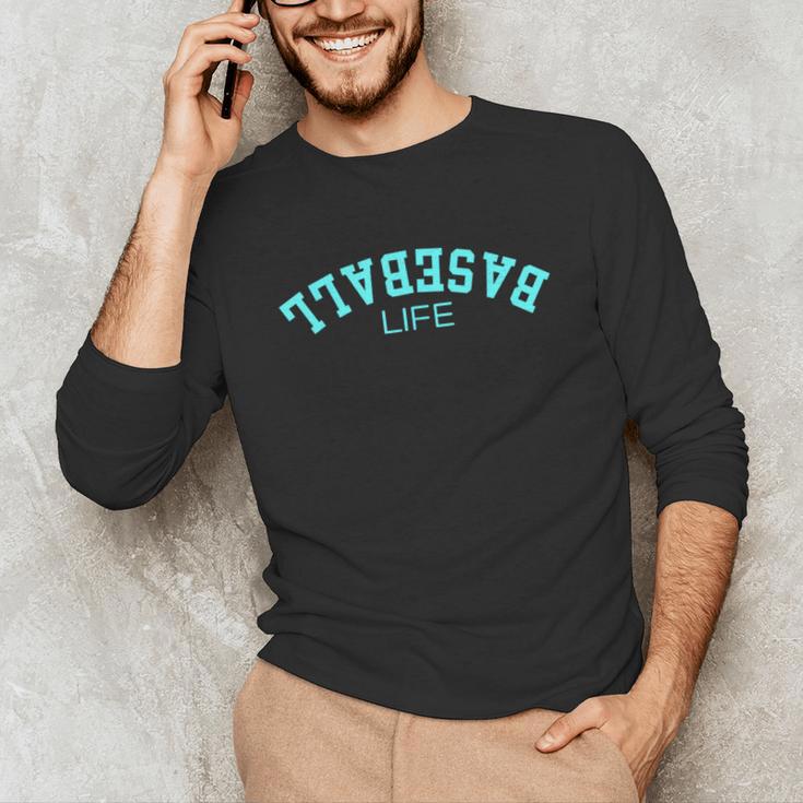 Upside Down Baseball Life Game Day Boys Girls Youth Unisex Long Sleeve T-Shirt Upside Down Baseball Life Game Day Boys Girls Youth Unisex Long Sleeve T-Shirt