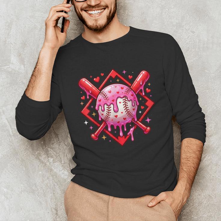Valentines Day Baseball Boys Ice Cream Drip Heart Youth Kids Unisex Long Sleeve T-Shirt Valentines Day Baseball Boys Ice Cream Drip Heart Youth Kids Unisex Long Sleeve T-Shirt