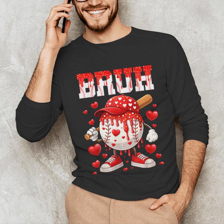 Valentines Day Baseball Drip Boys Bruh Ice Cream Toddler Kid Unisex Long Sleeve T-Shirt Valentines Day Baseball Drip Boys Bruh Ice Cream Toddler Kid Unisex Long Sleeve T-Shirt