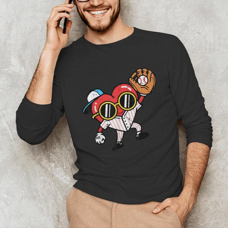 Valentines Day Baseball Heart Gloves Cute Boys Kid Youth Men Unisex Long Sleeve T-Shirt Valentines Day Baseball Heart Gloves Cute Boys Kid Youth Men Unisex Long Sleeve T-Shirt