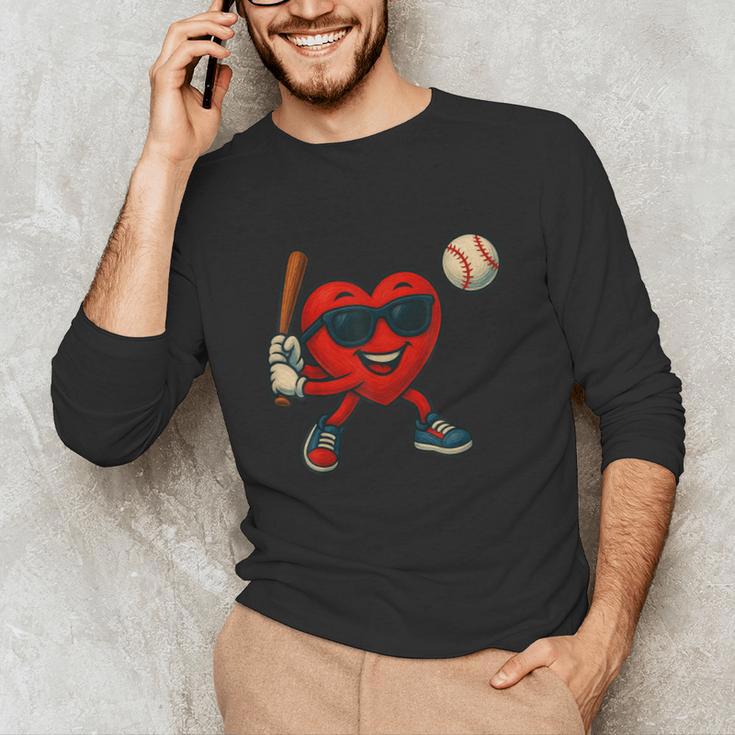 Valentines Day Baseball Red Heart Love Boys Kids Tee Unisex Long Sleeve T-Shirt Valentines Day Baseball Red Heart Love Boys Kids Tee Unisex Long Sleeve T-Shirt