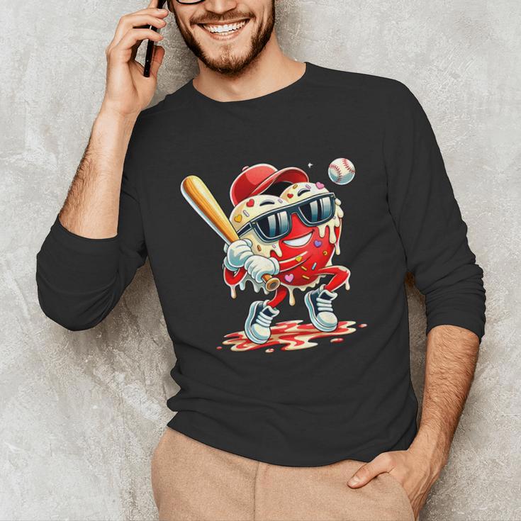 Valentines Day Heart Baseball Drip Ice Cream Boys Kids Men Unisex Long Sleeve T-Shirt Valentines Day Heart Baseball Drip Ice Cream Boys Kids Men Unisex Long Sleeve T-Shirt