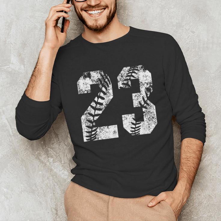Vintage Baseball Number 23 Jersey Player Uniform Unisex Long Sleeve T-Shirt Vintage Baseball Number 23 Jersey Player Uniform Unisex Long Sleeve T-Shirt