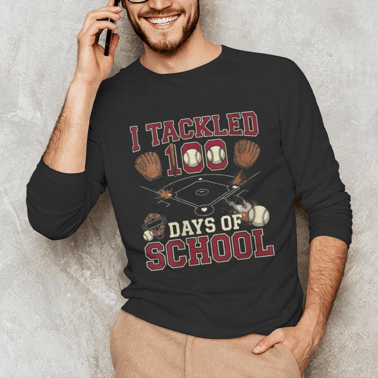 Women's 100 Days Of School Boys Kids Baseball Unisex Long Sleeve T-Shirt