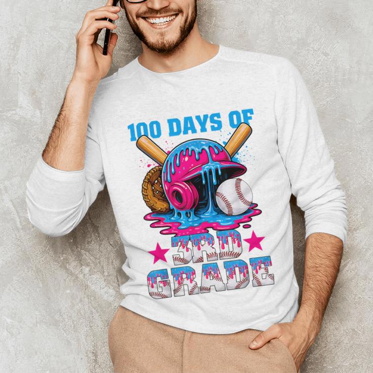 100 Days Of 3rd Grade Baseball 100th Day Of School Boys Kids Unisex Long Sleeve T-Shirt 100 Days Of 3rd Grade Baseball 100th Day Of School Boys Kids Unisex Long Sleeve T-Shirt