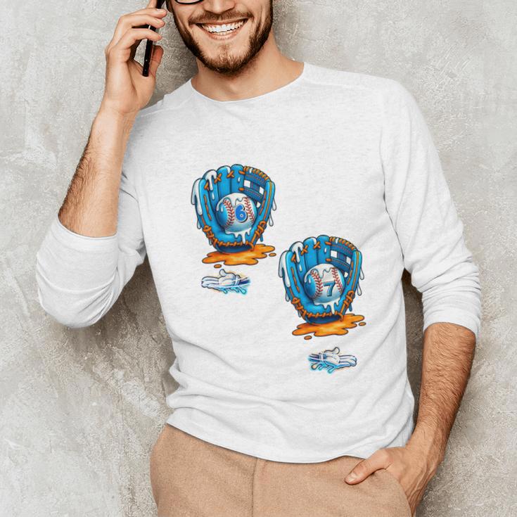6-7 Meme Baseball Drip Team Glove Catcher Ice Cream Unisex Long Sleeve T-Shirt