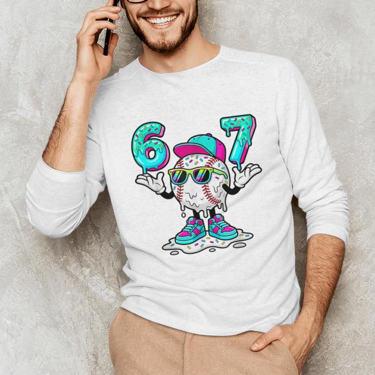 67 Baseball Drip Ice Cream 67 Baseball Men Boy Kids Unisex Long Sleeve T-Shirt