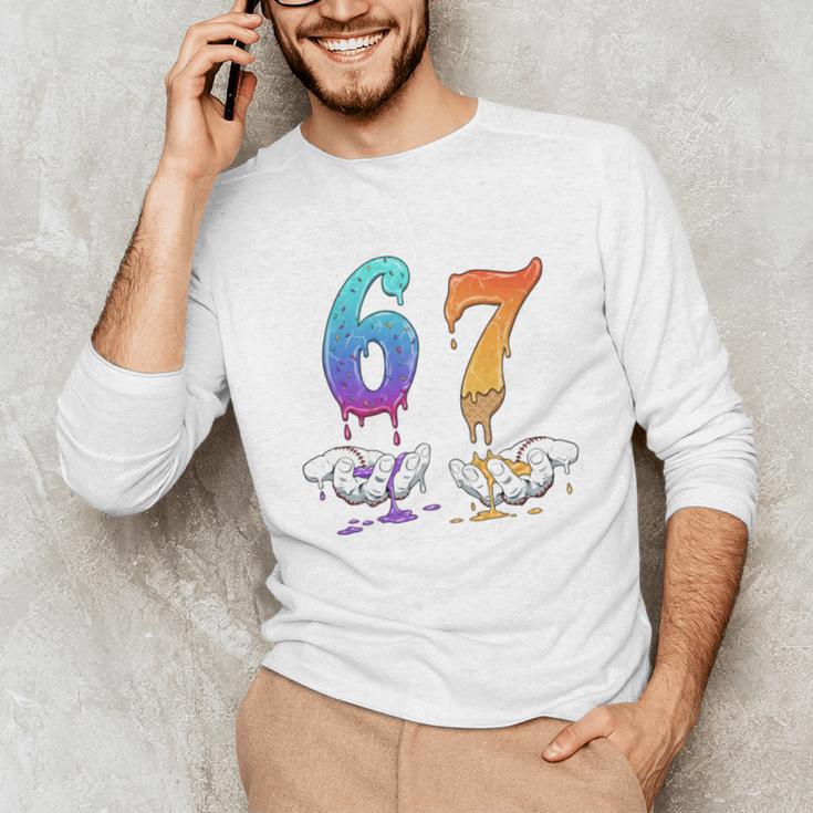 67 Meme Baseball Kids Girls Humor Number 6 7 Unisex Long Sleeve T-Shirt 67 Meme Baseball Kids Girls Humor Number 6 7 Unisex Long Sleeve T-Shirt