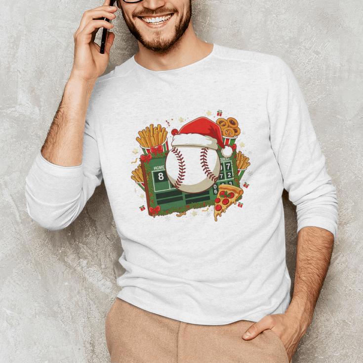Baseball Christmas Scoreboard Celebration Premium Tri-Blend Unisex Long Sleeve T-Shirt