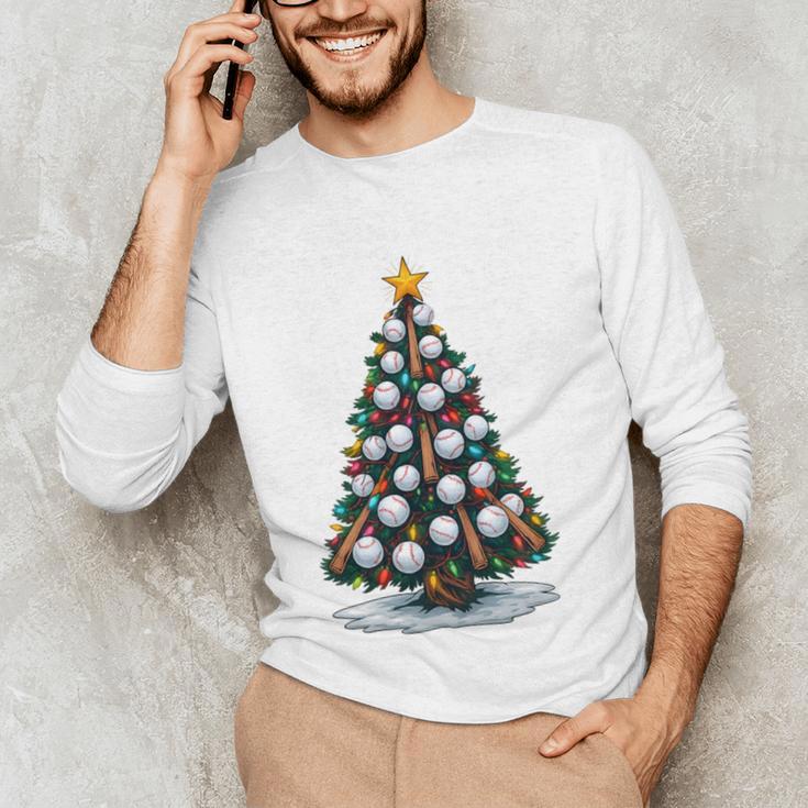 Baseball Christmas Tree Men Boys Youth Santa Sports Unisex Long Sleeve T-Shirt Baseball Christmas Tree Men Boys Youth Santa Sports Unisex Long Sleeve T-Shirt