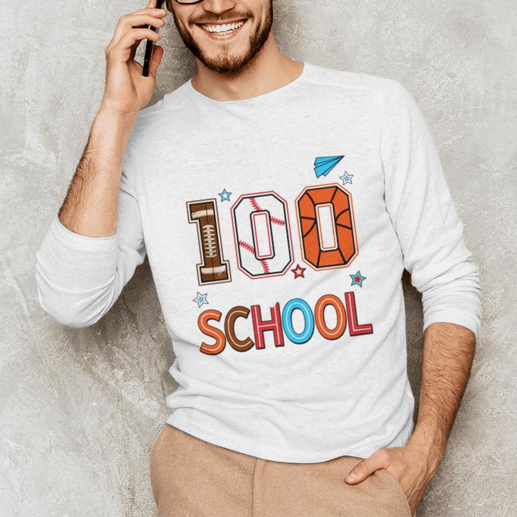 Baseball Football Basketball I Survived 100 Days Of School Unisex Long Sleeve T-Shirt