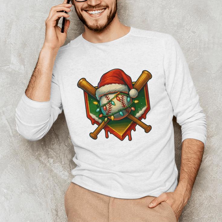 Baseball Xmas Christmas Baseball Ice Cream Drip Boys Unisex Long Sleeve T-Shirt Baseball Xmas Christmas Baseball Ice Cream Drip Boys Unisex Long Sleeve T-Shirt