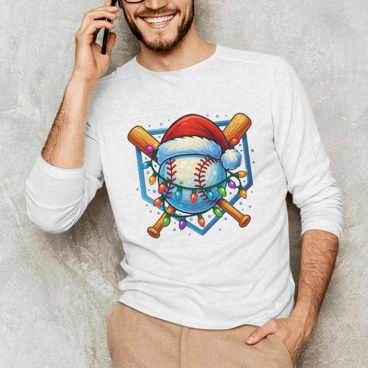 Christmas Baseball Drip For Boys Kids Ice Cream Drip Unisex Long Sleeve T-Shirt