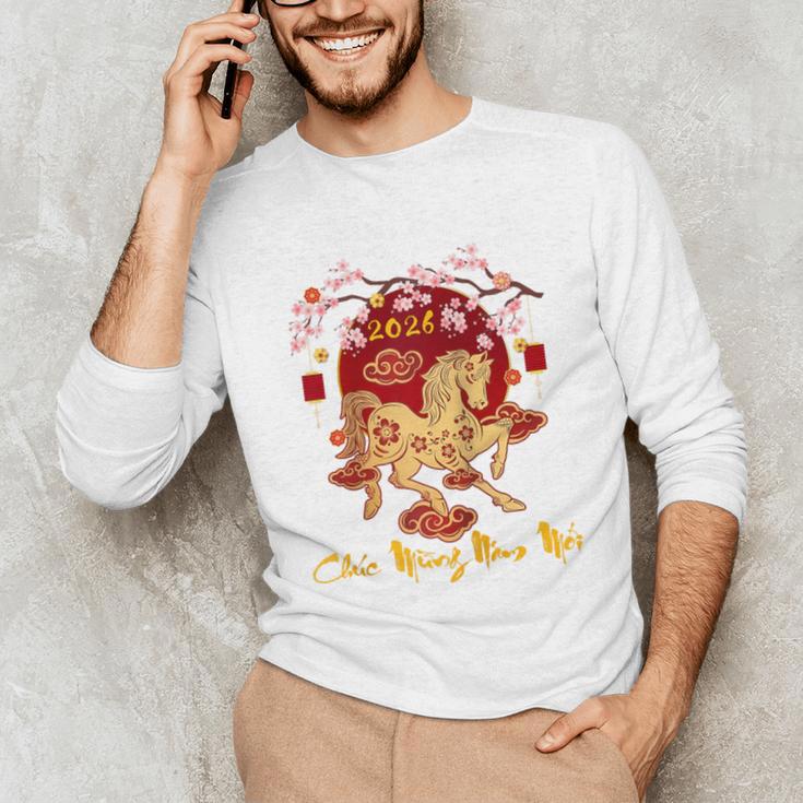 Chuc Mung NAM Moi 2026 Vietnamese Lunar New Year Of Horse Raglan Baseball Tee Unisex Long Sleeve T-Shirt Chuc Mung NAM Moi 2026 Vietnamese Lunar New Year Of Horse Raglan Baseball Tee Unisex Long Sleeve T-Shirt