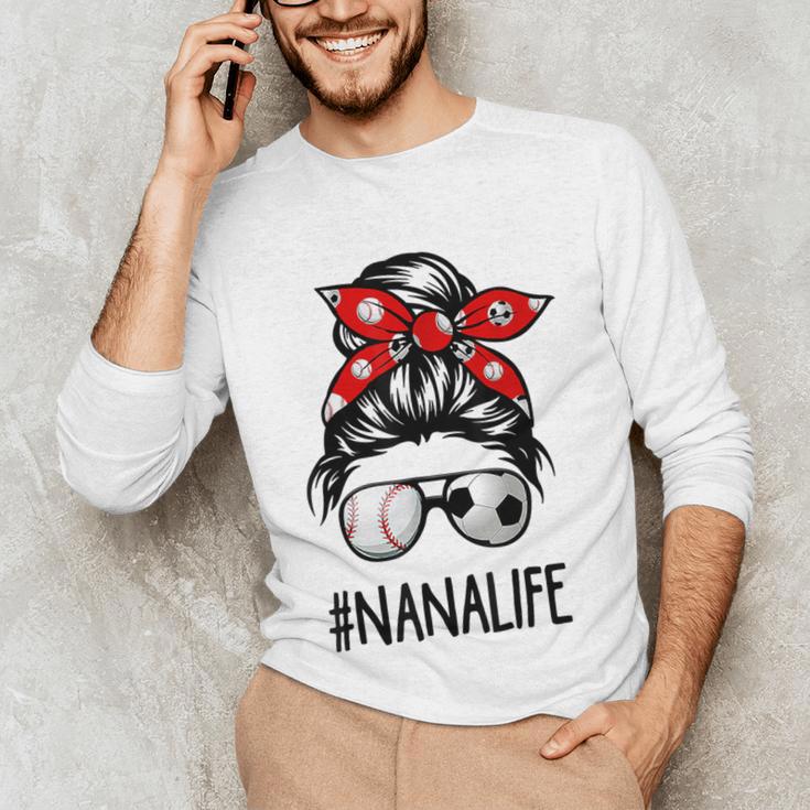 Classy Nana Life Soccer Messy Bun Baseball Mother's Day Unisex Long Sleeve T-Shirt Classy Nana Life Soccer Messy Bun Baseball Mother's Day Unisex Long Sleeve T-Shirt