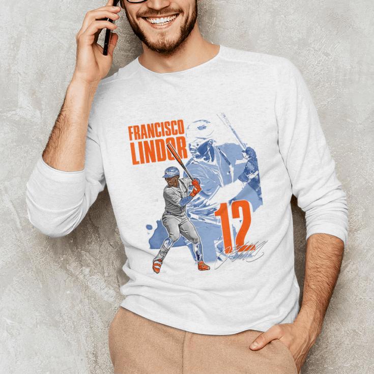 Francisco Lindor New York M Baseball Players MLBFLI304N Unisex Long Sleeve T-Shirt Francisco Lindor New York M Baseball Players MLBFLI304N Unisex Long Sleeve T-Shirt