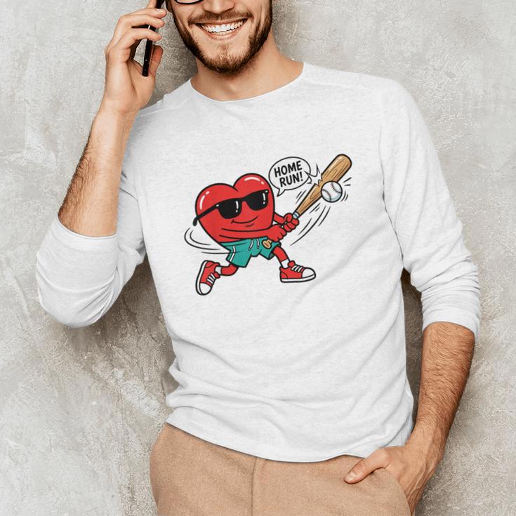 Heart Valentines Day Baseball Men Boys Kids Teens Unisex Long Sleeve T-Shirt Heart Valentines Day Baseball Men Boys Kids Teens Unisex Long Sleeve T-Shirt