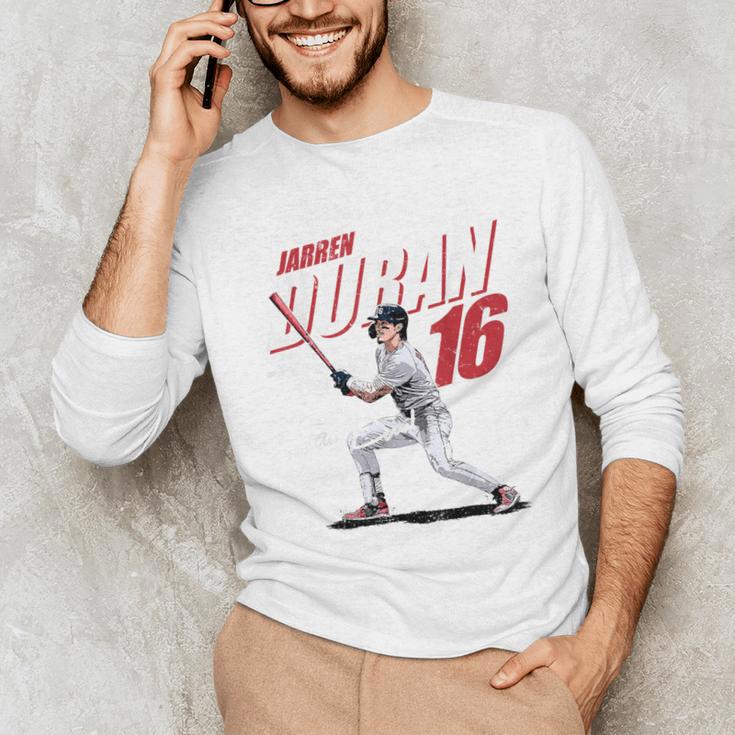 Jarren Duran Boston MLB Baseball Players MLBJDU204M Unisex Long Sleeve T-Shirt Jarren Duran Boston MLB Baseball Players MLBJDU204M Unisex Long Sleeve T-Shirt