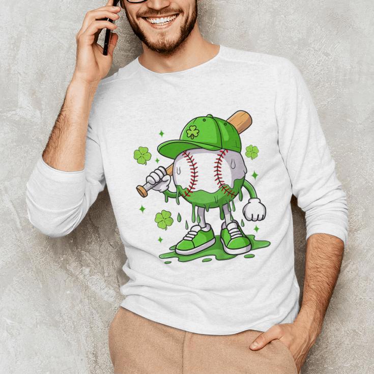 Kids Boys Happy St Patricks Day Kids Baseball Ice Cream Drip Unisex Long Sleeve T-Shirt Kids Boys Happy St Patricks Day Kids Baseball Ice Cream Drip Unisex Long Sleeve T-Shirt