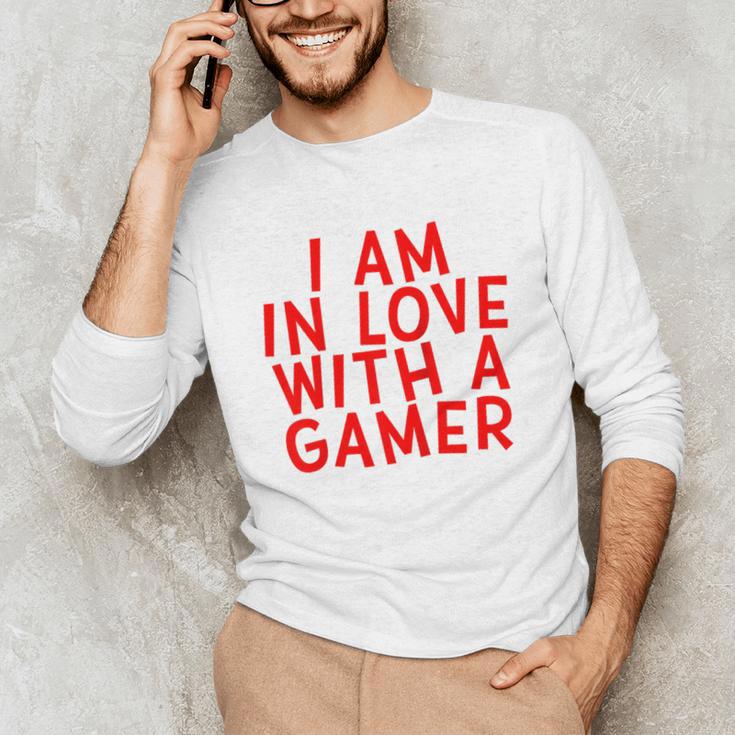 I Am In Love With A Gamer Cute Valentines Day Gamer Couple Raglan Baseball Tee Unisex Long Sleeve T-Shirt I Am In Love With A Gamer Cute Valentines Day Gamer Couple Raglan Baseball Tee Unisex Long Sleeve T-Shirt