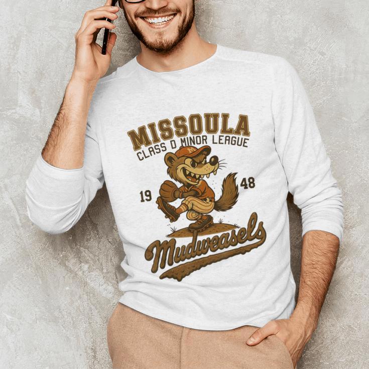 Missoula Mudweasels Retro Minor League Baseball Unisex Long Sleeve T-Shirt Missoula Mudweasels Retro Minor League Baseball Unisex Long Sleeve T-Shirt