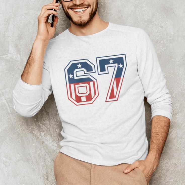 Number 67 USA Raglan Baseball Tee Unisex Long Sleeve T-Shirt
