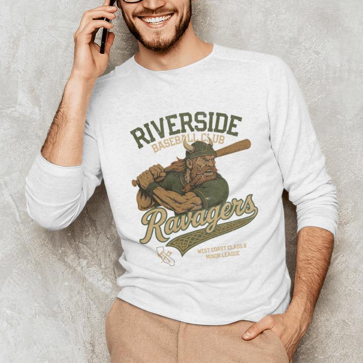 Riverside Ravagers Retro Minor League Baseball Unisex Long Sleeve T-Shirt