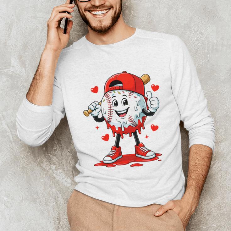 Valentine Baseball Heart Sports Men Boys Kid Unisex Long Sleeve T-Shirt Valentine Baseball Heart Sports Men Boys Kid Unisex Long Sleeve T-Shirt