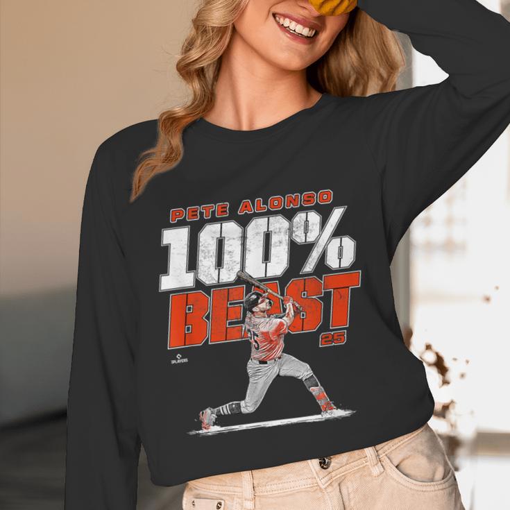 100 Beast Pete Alonso Baltimore Baseball MLBPA Unisex Long Sleeve T-Shirt