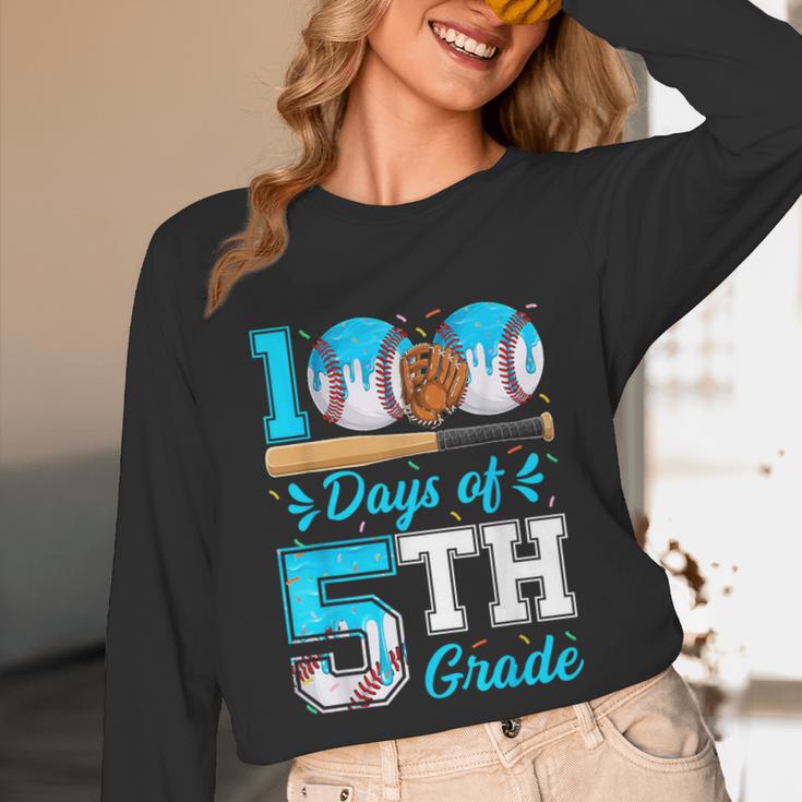 100 Days Of 5th Grade Baseball 100th Day Of School Boys Kids Unisex Long Sleeve T-Shirt 100 Days Of 5th Grade Baseball 100th Day Of School Boys Kids Unisex Long Sleeve T-Shirt