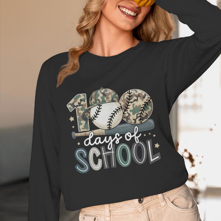 100 Days Of School Baseball Camo Camo Cap Boy School Unisex Long Sleeve T-Shirt 100 Days Of School Baseball Camo Camo Cap Boy School Unisex Long Sleeve T-Shirt
