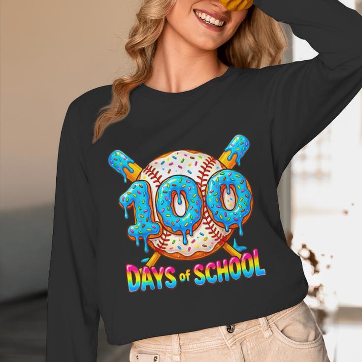 100 Days Of School Baseball Drip Boys 100th Day Of School Unisex Long Sleeve T-Shirt