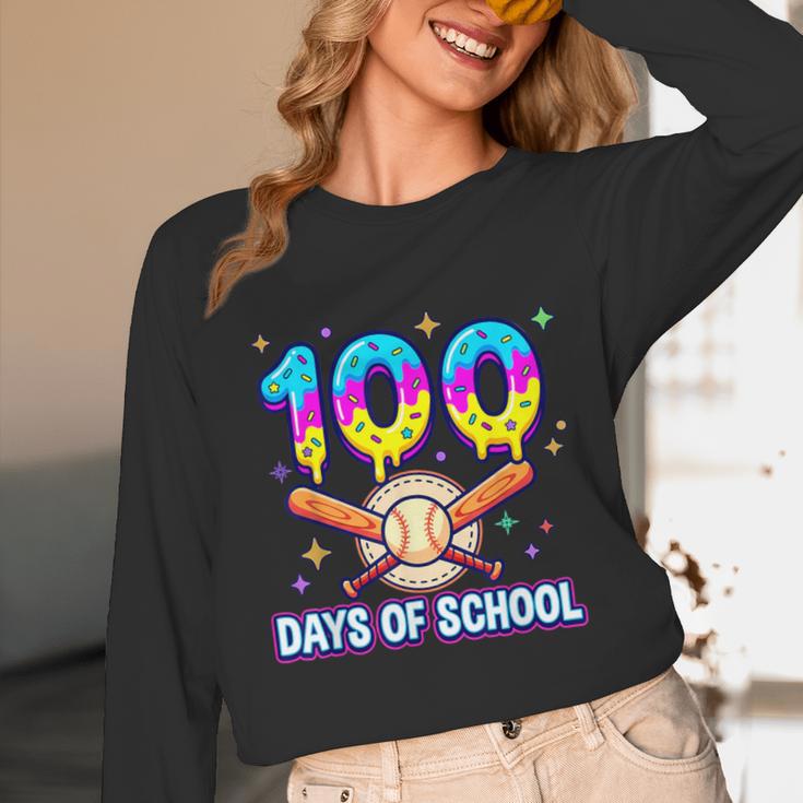 100 Days Of School Baseball Ice Cream Drip Kids Boys Teacher Unisex Long Sleeve T-Shirt 100 Days Of School Baseball Ice Cream Drip Kids Boys Teacher Unisex Long Sleeve T-Shirt
