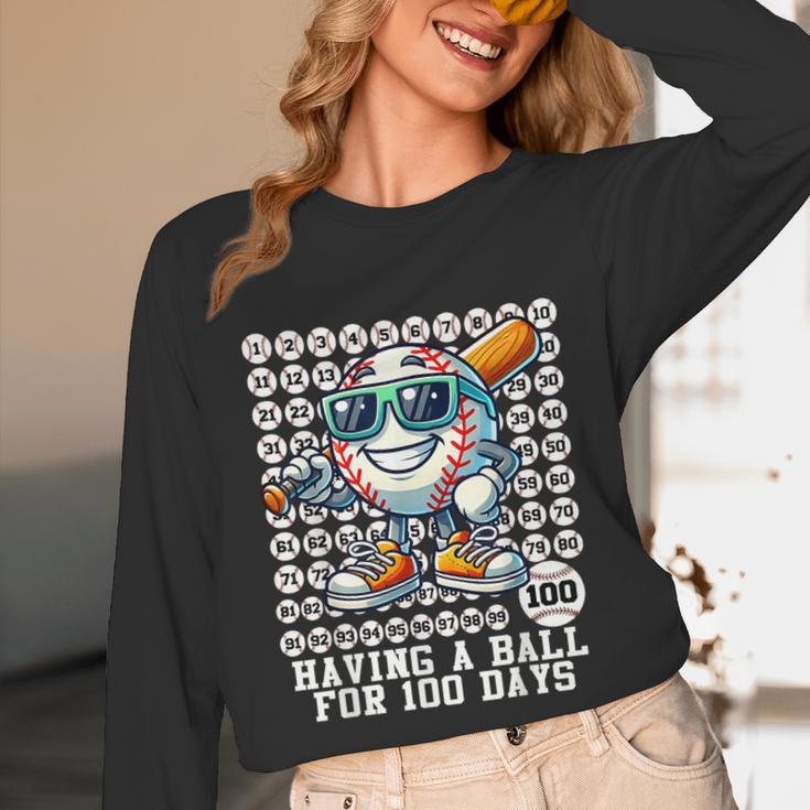 100 Days Of School Boys Baseball 100th Day Of School Kids Unisex Long Sleeve T-Shirt 100 Days Of School Boys Baseball 100th Day Of School Kids Unisex Long Sleeve T-Shirt
