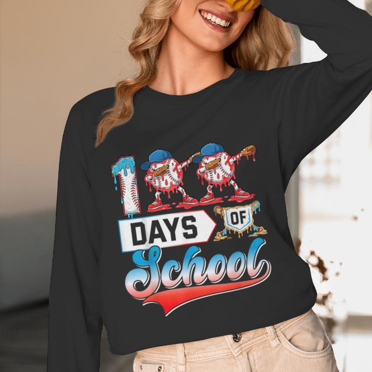 100 Days Of School Boys Baseball Drip 100th Day Dabbing Ball Unisex Long Sleeve T-Shirt 100 Days Of School Boys Baseball Drip 100th Day Dabbing Ball Unisex Long Sleeve T-Shirt