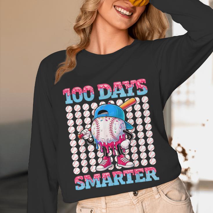 100 Days Smarter Baseball Drip Boys 100 Days Of School Kids Unisex Long Sleeve T-Shirt 100 Days Smarter Baseball Drip Boys 100 Days Of School Kids Unisex Long Sleeve T-Shirt