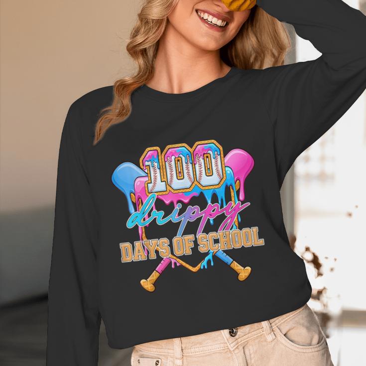 100 Drippy Days Of School Baseball Ice Cream Drip Boys Kids Unisex Long Sleeve T-Shirt 100 Drippy Days Of School Baseball Ice Cream Drip Boys Kids Unisex Long Sleeve T-Shirt