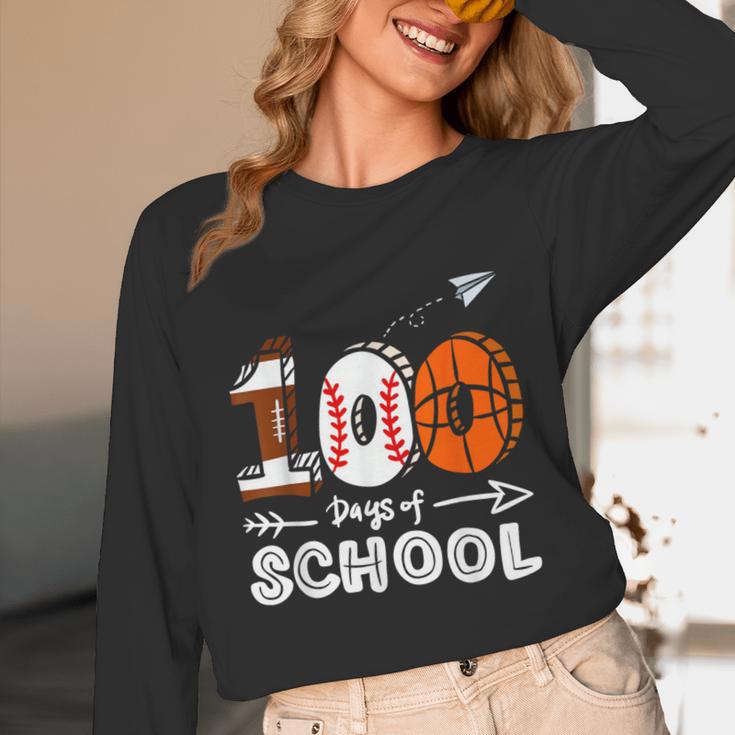 100th Day Of School Basketball Baseball Football Kids Boys Unisex Long Sleeve T-Shirt 100th Day Of School Basketball Baseball Football Kids Boys Unisex Long Sleeve T-Shirt