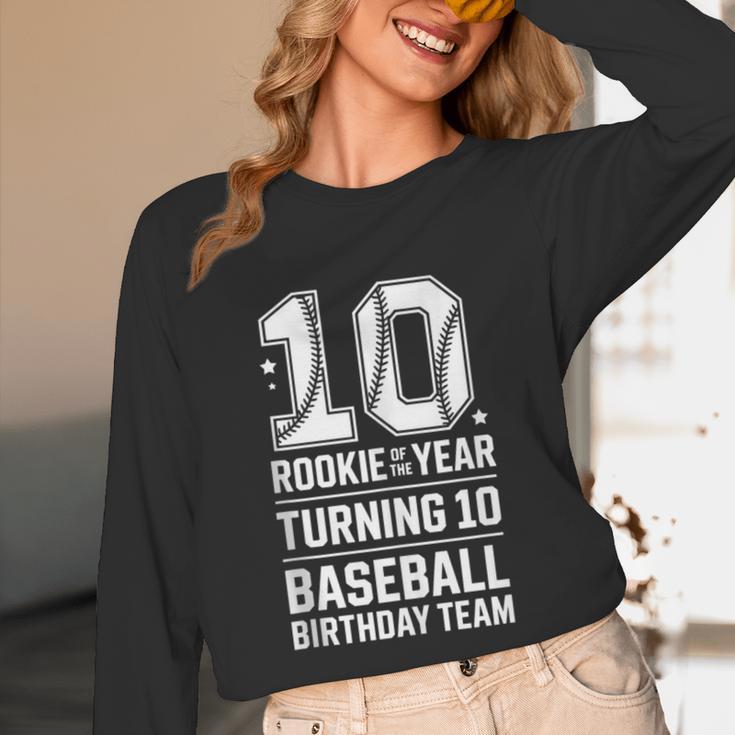 10th Birthday Rookie Of The Year Baseball Double Digit Humor Unisex Long Sleeve T-Shirt