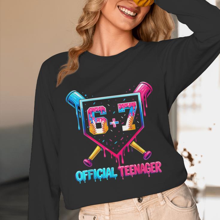 13th Birthday Official Teenager 67 Baseball Drip Boys Unisex Long Sleeve T-Shirt