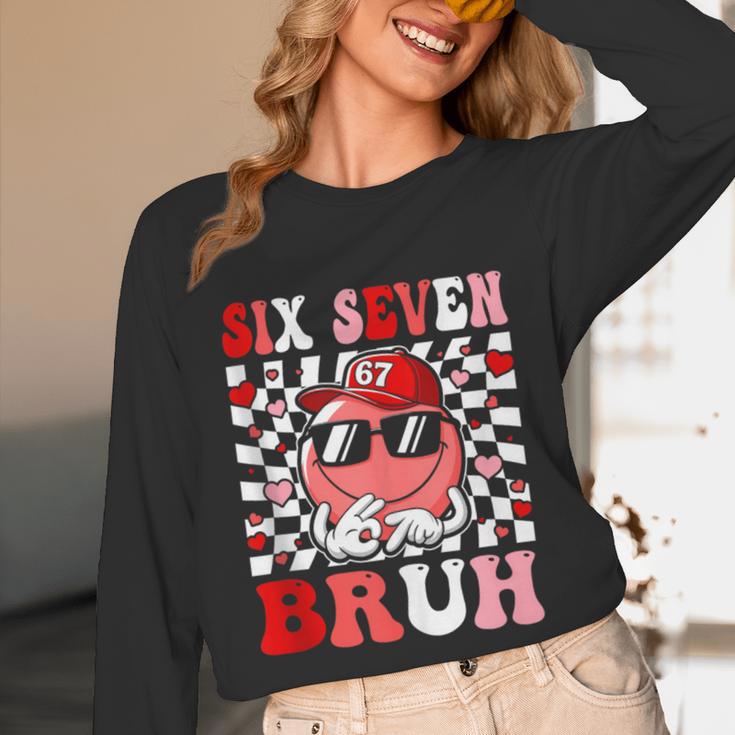6 7 Bruh Six Seven Valentine Heart Baseball Unisex Long Sleeve T-Shirt 6 7 Bruh Six Seven Valentine Heart Baseball Unisex Long Sleeve T-Shirt