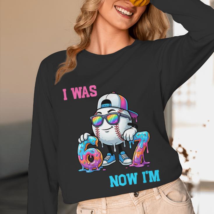 I Was 6 Now I'm 7 Baseball Birthday Drip Ice Cream Boy Unisex Long Sleeve T-Shirt I Was 6 Now I'm 7 Baseball Birthday Drip Ice Cream Boy Unisex Long Sleeve T-Shirt